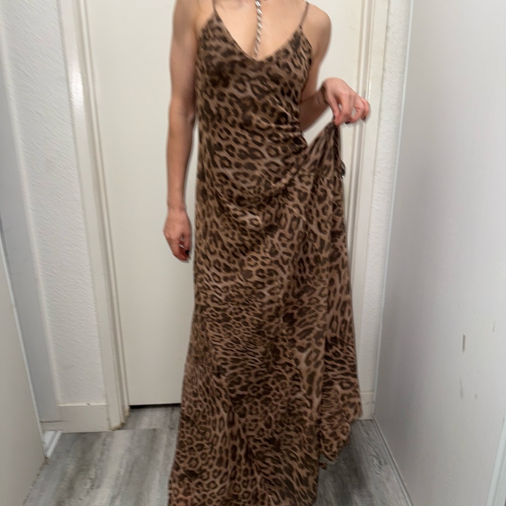 ZARA Leopard Print Slip Dress - Picture 2 of 5